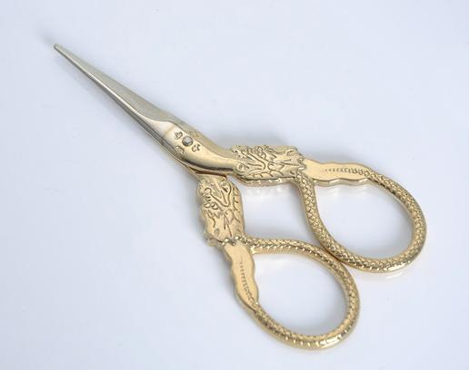 Embroidery Scissors - Gold Dragon